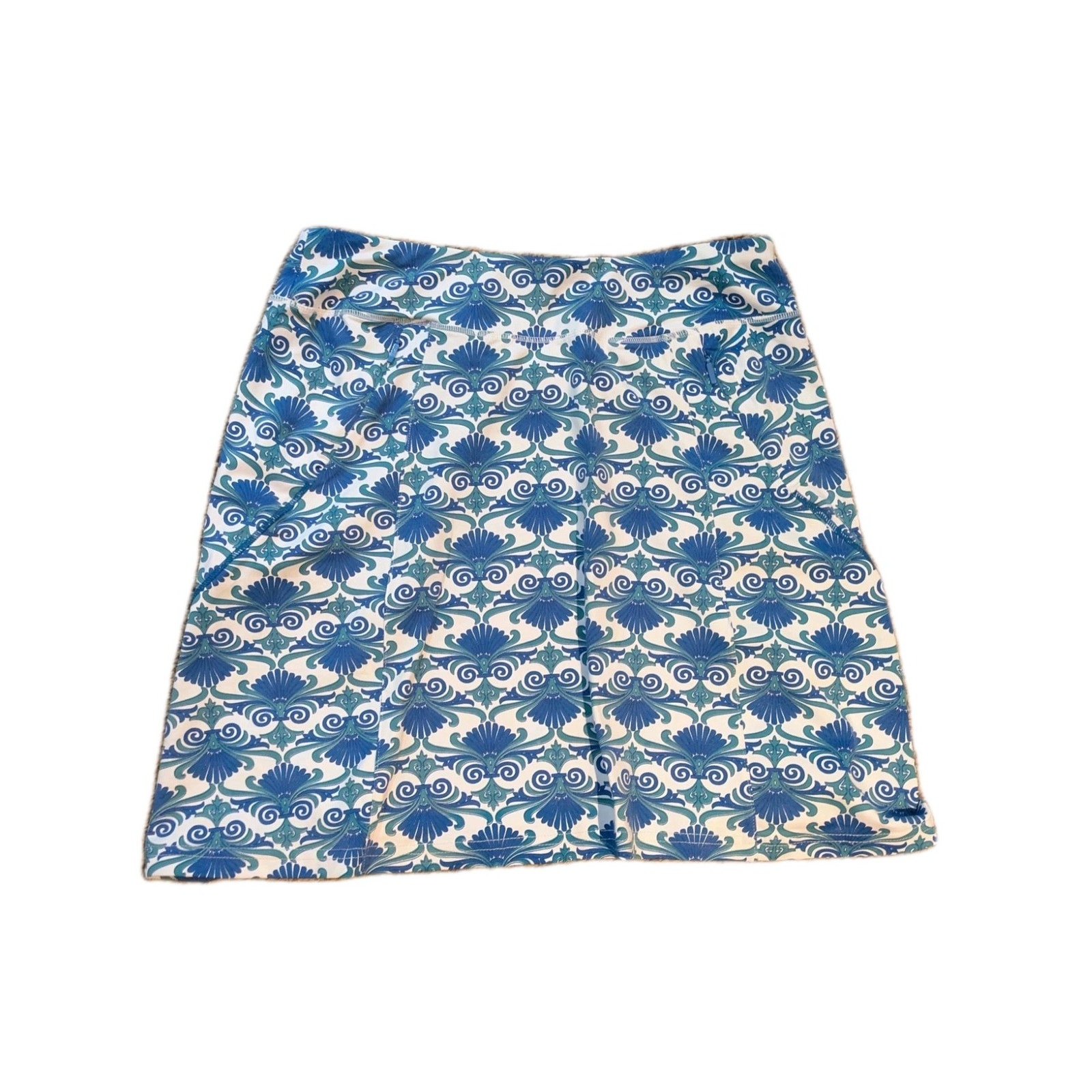 Title Nine Skirt Womens Small Blue Jersey Knit Stretch Golf Tennis Sporty
